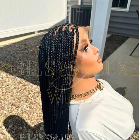 40” Knotless Braided Wig | Full Lace, Glueless Ready to ship - Picture 5 of 9